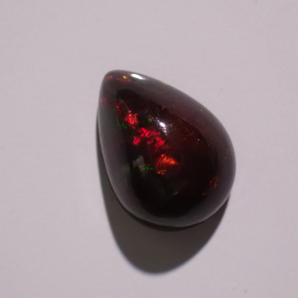 Black Opal 13.5x10mm Pear Cut Cabochon