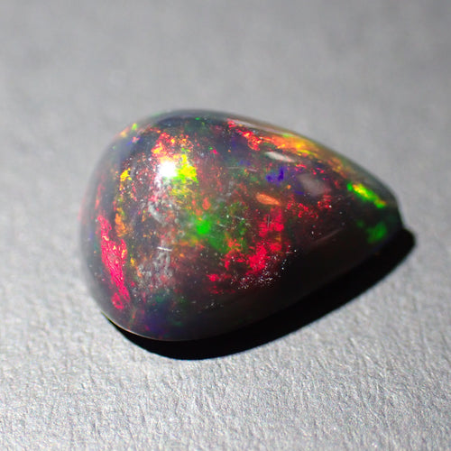 Black Opal  13x10.4mm Pear Cut Cabochon