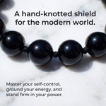 Discover the Black Onyx Kind Stone. A premium 6mm hand-knotted bracelet for inner strength, focus, and grounding. Find your perfect fit and stand firm.