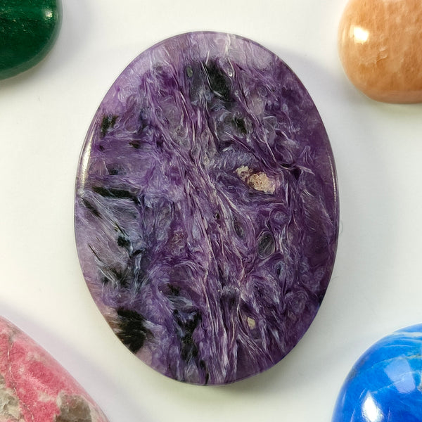 Charoite 33x24mm Oval Cabochon