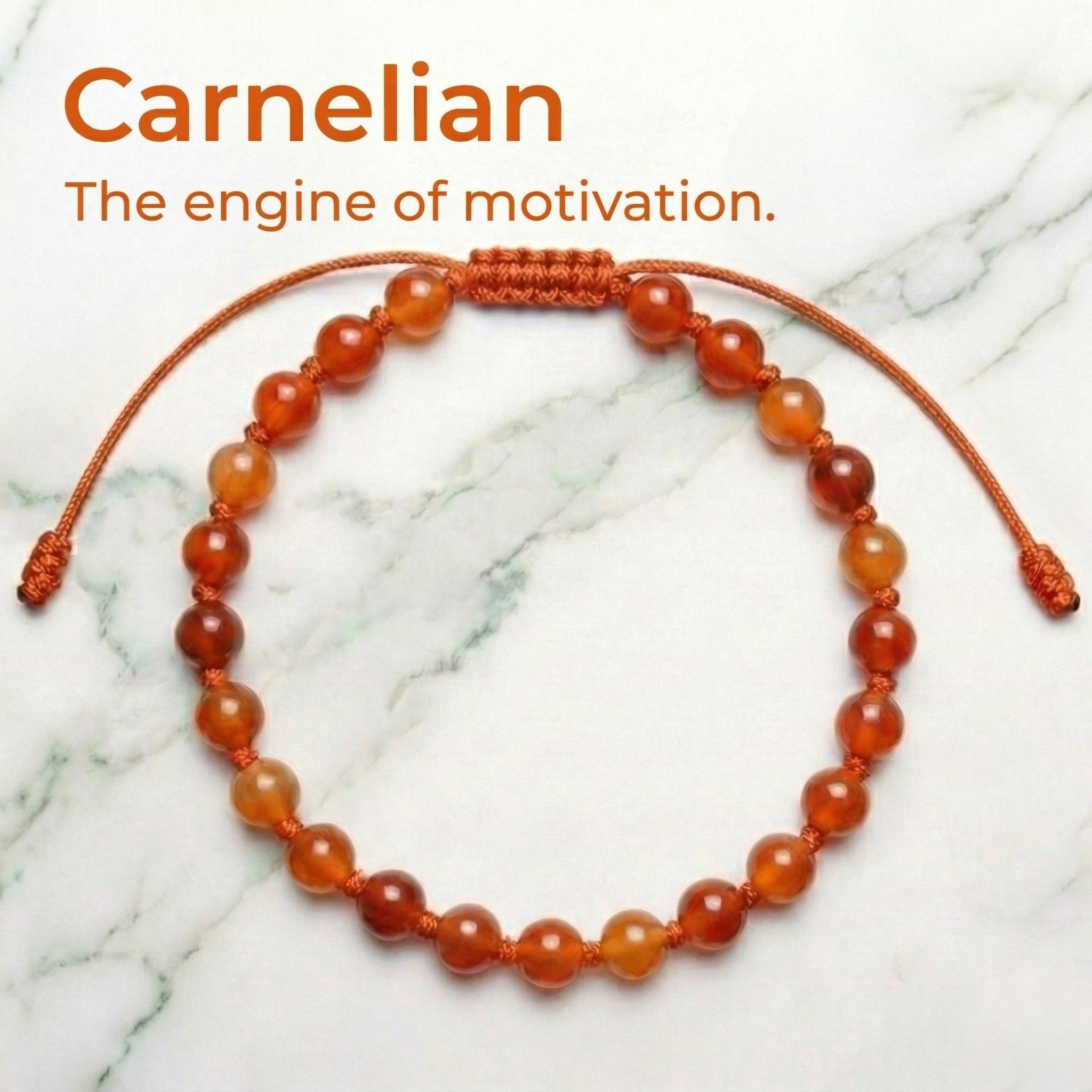 Carnelian Hand-Knotted Bracelet | The Fire of Vitality