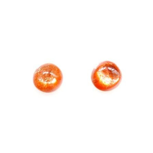 Sunstone 4mm Round Loose Gemstone Cabochon Pair
