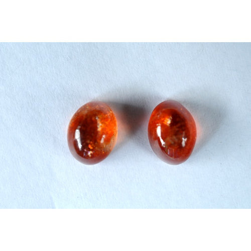 Sunstone 8x6mm Oval Gemstone Cabochon Pair