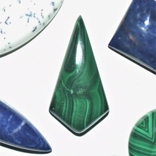 Malachite 30x15mm Kite Cut Cabochon