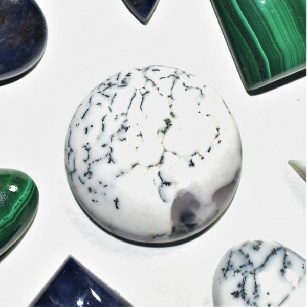 Dendritic Opal 20mm Round Cabochon