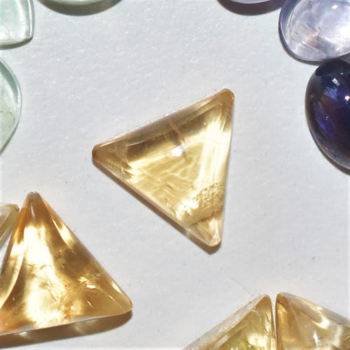 Citrine 7mm Triangular Loose Gemstone Cabochon