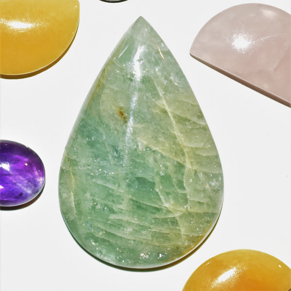 Aquamarine 48x31mm Pear Cut Cabochon