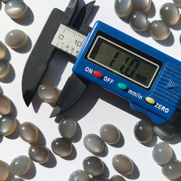 Gray Moonstone 11x9mm Oval Cabochon