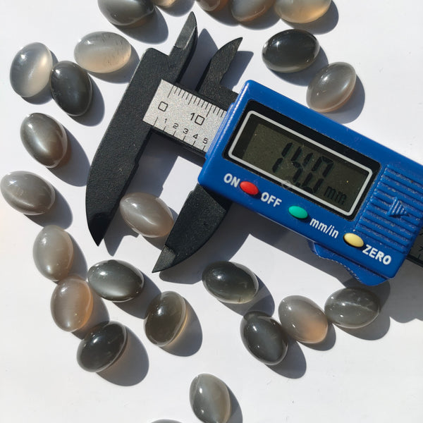 Gray Moonstone 14x10mm Oval Cabochon