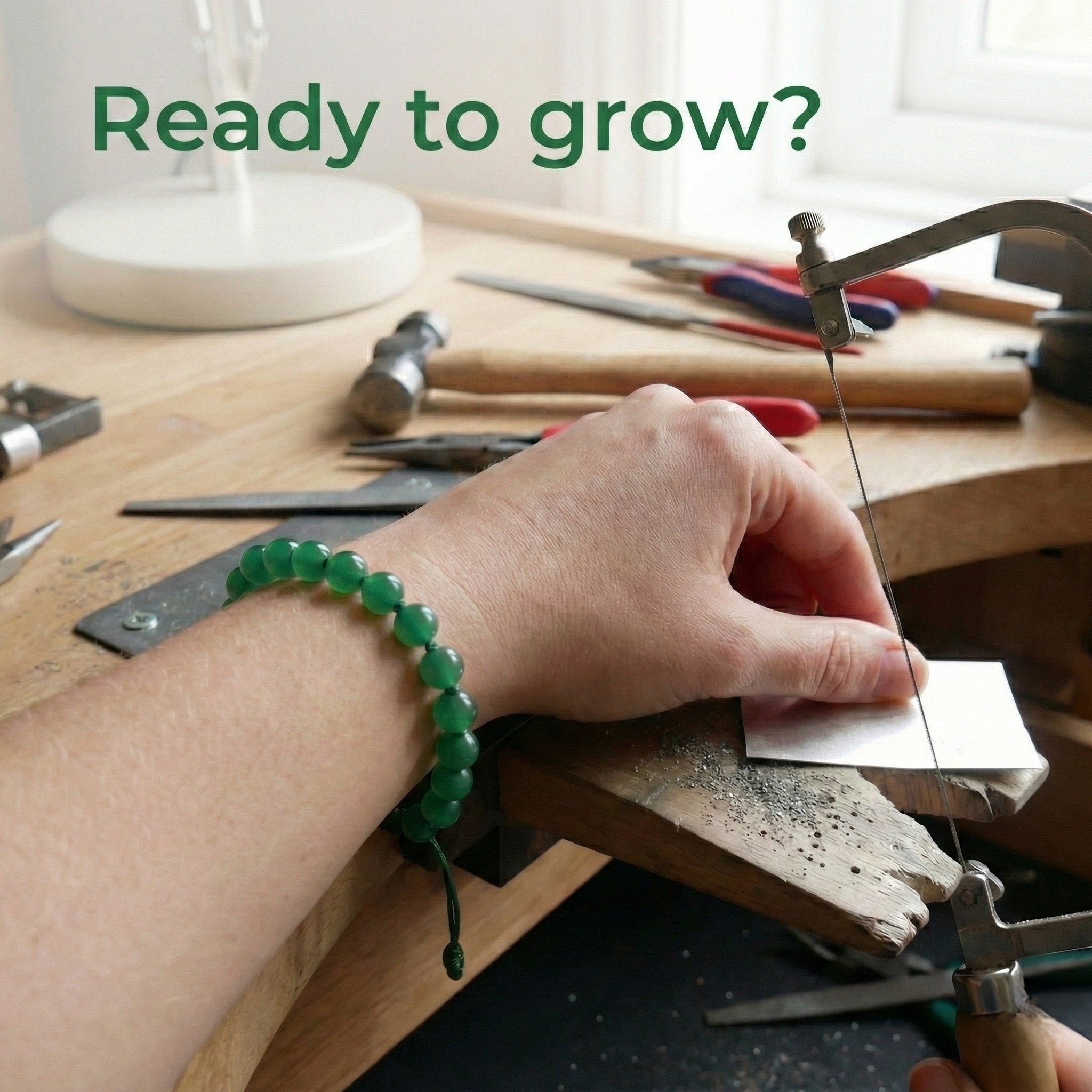 Green Onyx Hand-Knotted Bracelet | The Catalyst for Growth