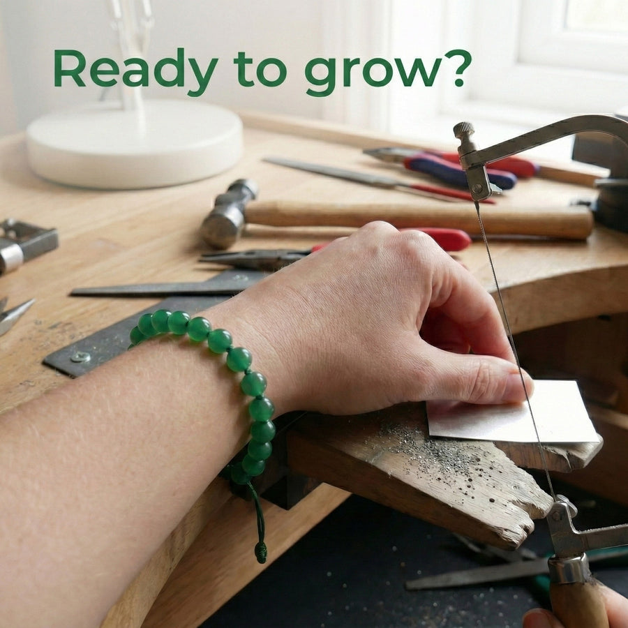Green Onyx Hand-Knotted Bracelet | The Catalyst for Growth