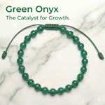 Green Onyx Hand-Knotted Bracelet | The Catalyst for Growth