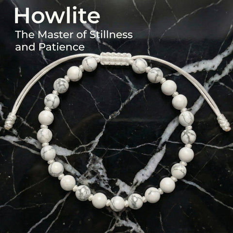 Howlite Hand-Knotted Bracelet | The Master of Stillness