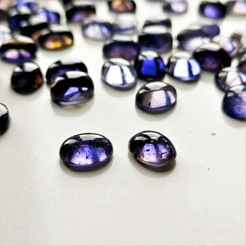 Iolite 9x7mm Oval Cabochon Pair