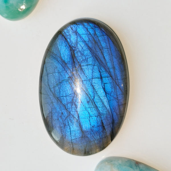 Labradorite 48x27mm Oval Cabochon