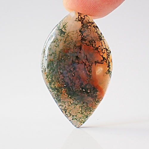 Natural Moss Agate 35×21mm Marquise Cabochon (23.80 ct) | MAG0082