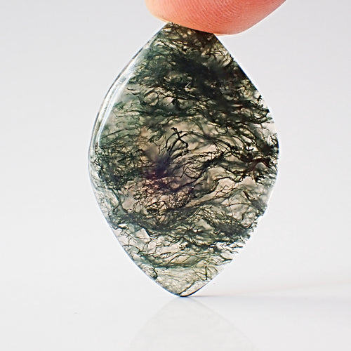 Natural Moss Agate 35×23mm Marquise Cabochon (30.10 ct) | MAG0086