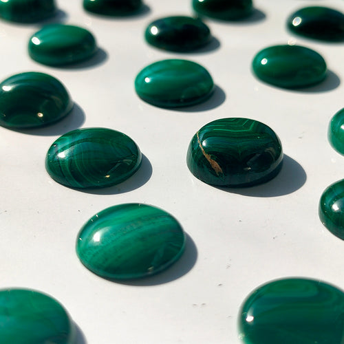 Malachite 12mm Round Gemstone Cabochon