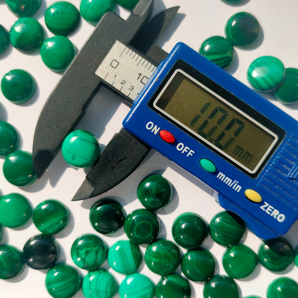 Malachite 10mm Round Loose Cabochon