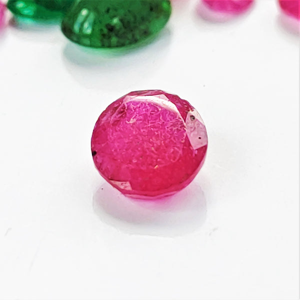 Ruby 7.7x6mm Oval Faceted Gemstone