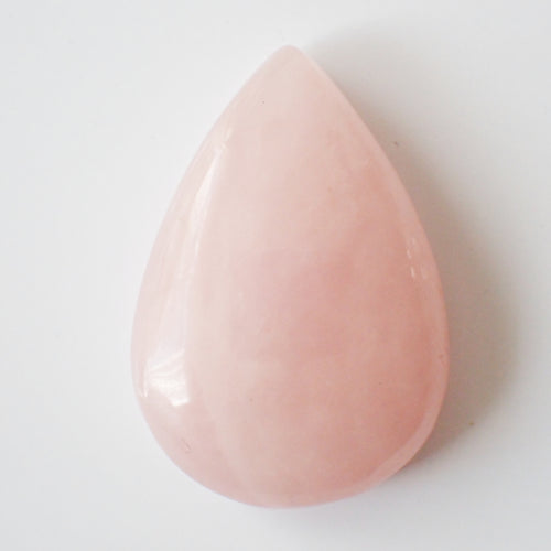 Natural Rose Quartz Cabochon – Pear Cut – 32×22mm (RSQ0047)