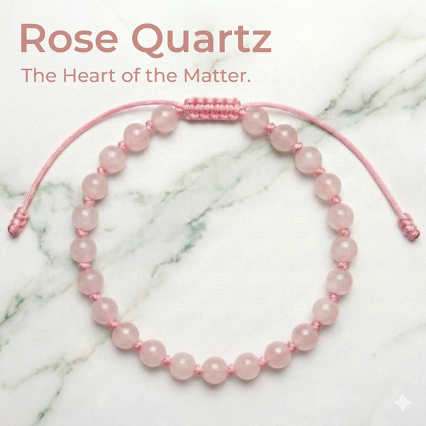 Rose Quartz Hand-Knotted Bracelet | The Heart of the Matter