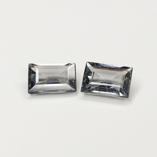 Natural Grey Spinel Rectangular Faceted Matched Pair | 6.5x4.6mm (1.6 ct) – SPN0004