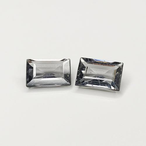Natural Grey Spinel Rectangular Faceted Matched Pair | 6.5x4.6mm (1.6 ct) – SPN0004