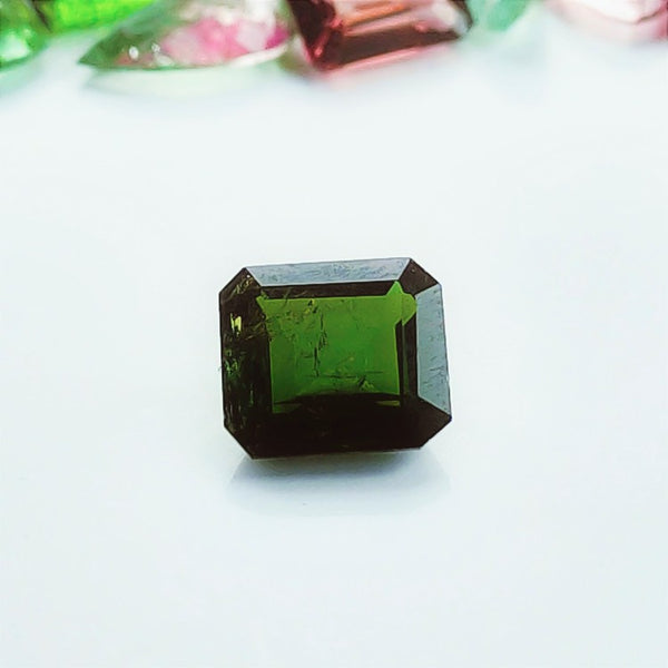 Tourmaline 9.4x.2mm Rectangular Faceted Gemstone