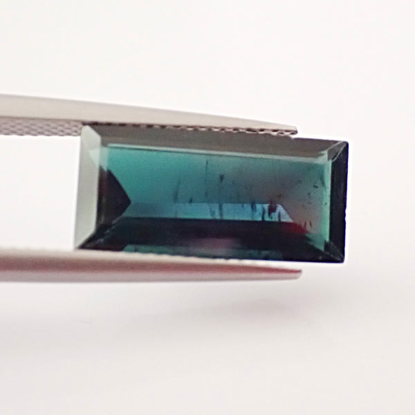 Indicolite Tourmaline 16.4x7.8mm Rectangular Faceted Gemstone