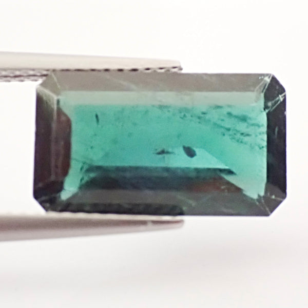 Indicolite Tourmaline 15x8.6mm Emerald Cut Gemstone