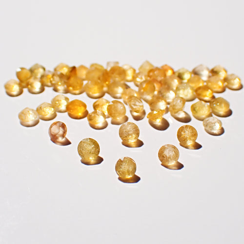 Natural Tourmaline (Yellow) Round Faceted Gemstones– Round – 2.5mm (TML0117)