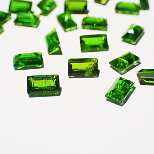 20 Natural Tourmaline Rectangular Faceted Stones – 5x2.5mm (20 Pieces)