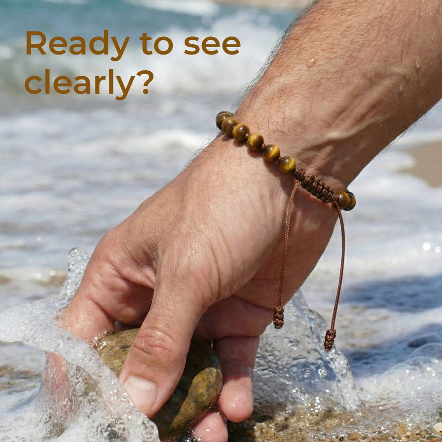 Tiger's Eye Hand-Knotted Bracelet | The Gaze of Discernment