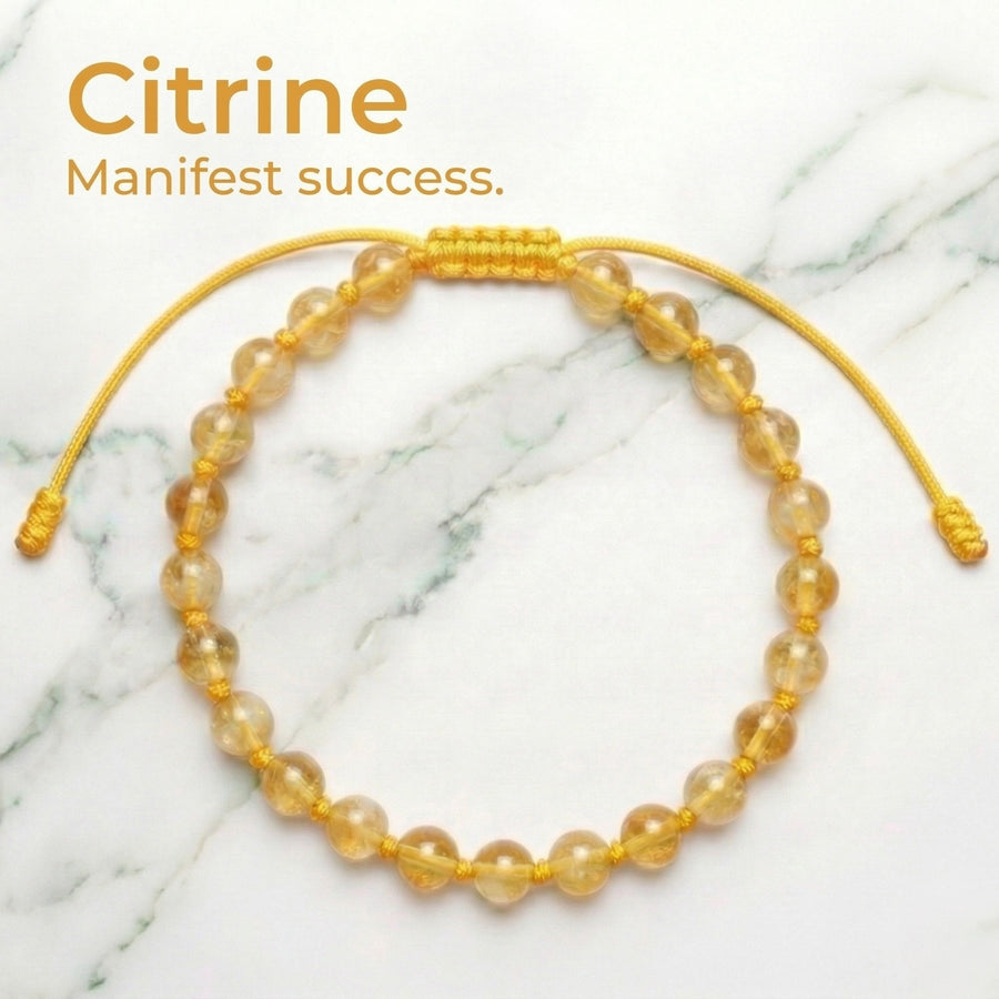 Citrine Hand-Knotted Bracelet | The Stone of Abundance