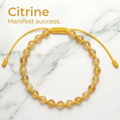 Citrine Hand-Knotted Bracelet | The Stone of Abundance