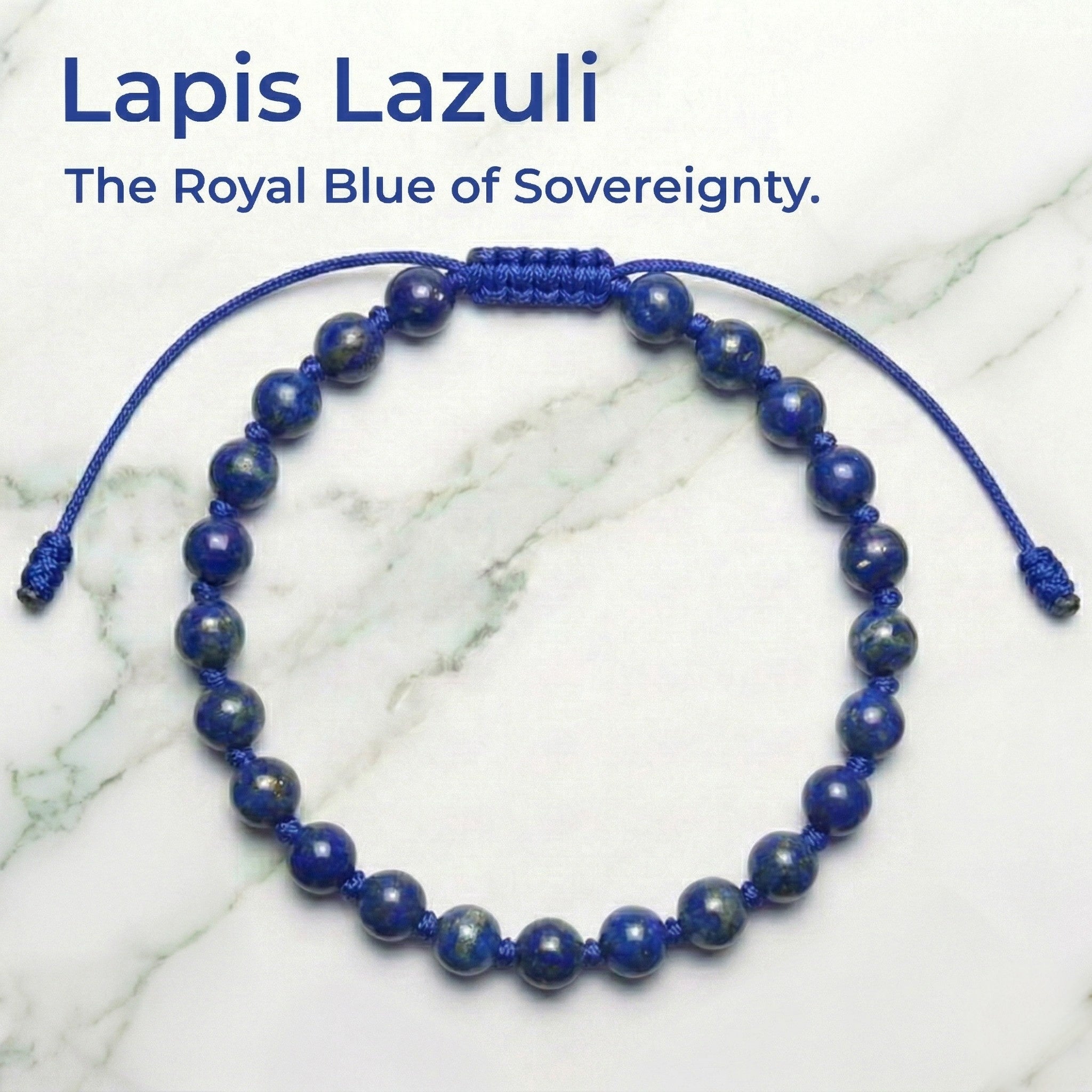 Lapis Lazuli Hand-Knotted Bracelet | The Stone of Focus