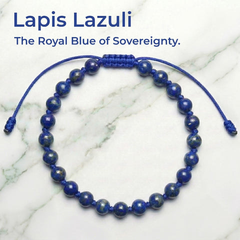 Lapis Lazuli Hand-Knotted Bracelet | The Stone of Focus
