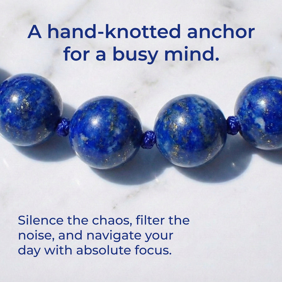 Lapis Lazuli Hand-Knotted Bracelet | The Stone of Focus