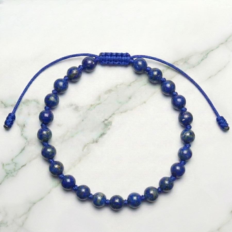 Lapis Lazuli Hand-Knotted Bracelet | The Stone of Focus