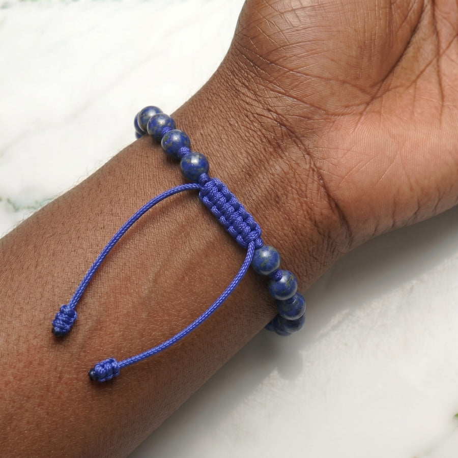 Lapis Lazuli Hand-Knotted Bracelet | The Stone of Focus