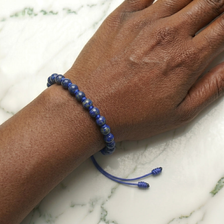 Lapis Lazuli Hand-Knotted Bracelet | The Stone of Focus