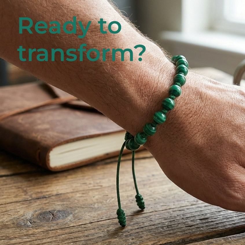 Malachite Hand-Knotted Bracelet | The Stone of Transformation